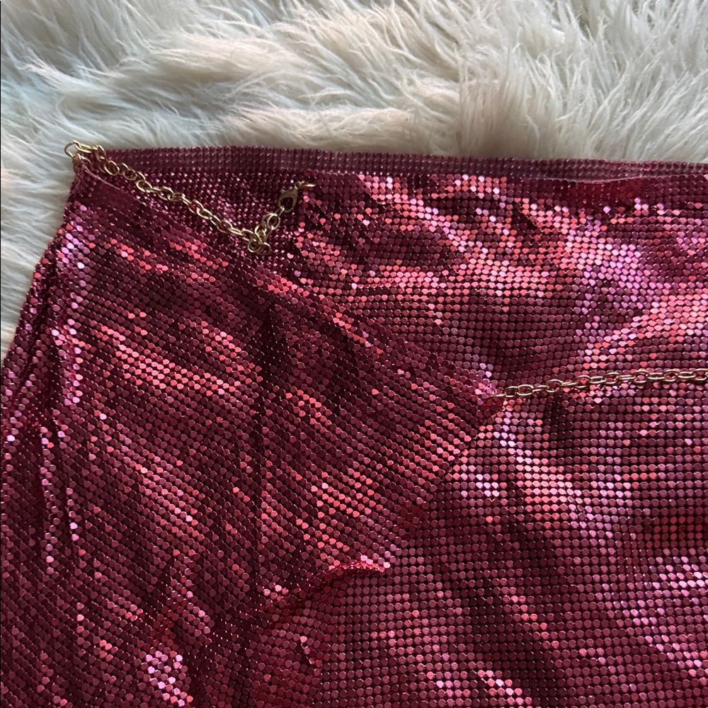 💗PINK METAL CHAINMAIL SKIRT💖 - Picture 5 of 5